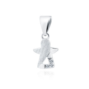 Pandantiv argint îngeraș cu pietre DiAmanti Z1734CR_W-DIA (Argint 925‰ 0,65 g.)